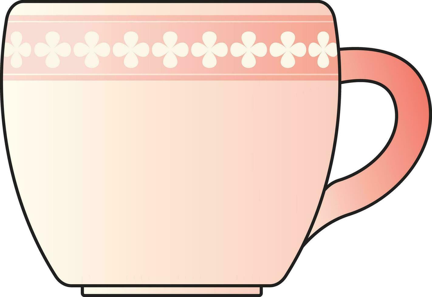 un encantador naranja taza vector