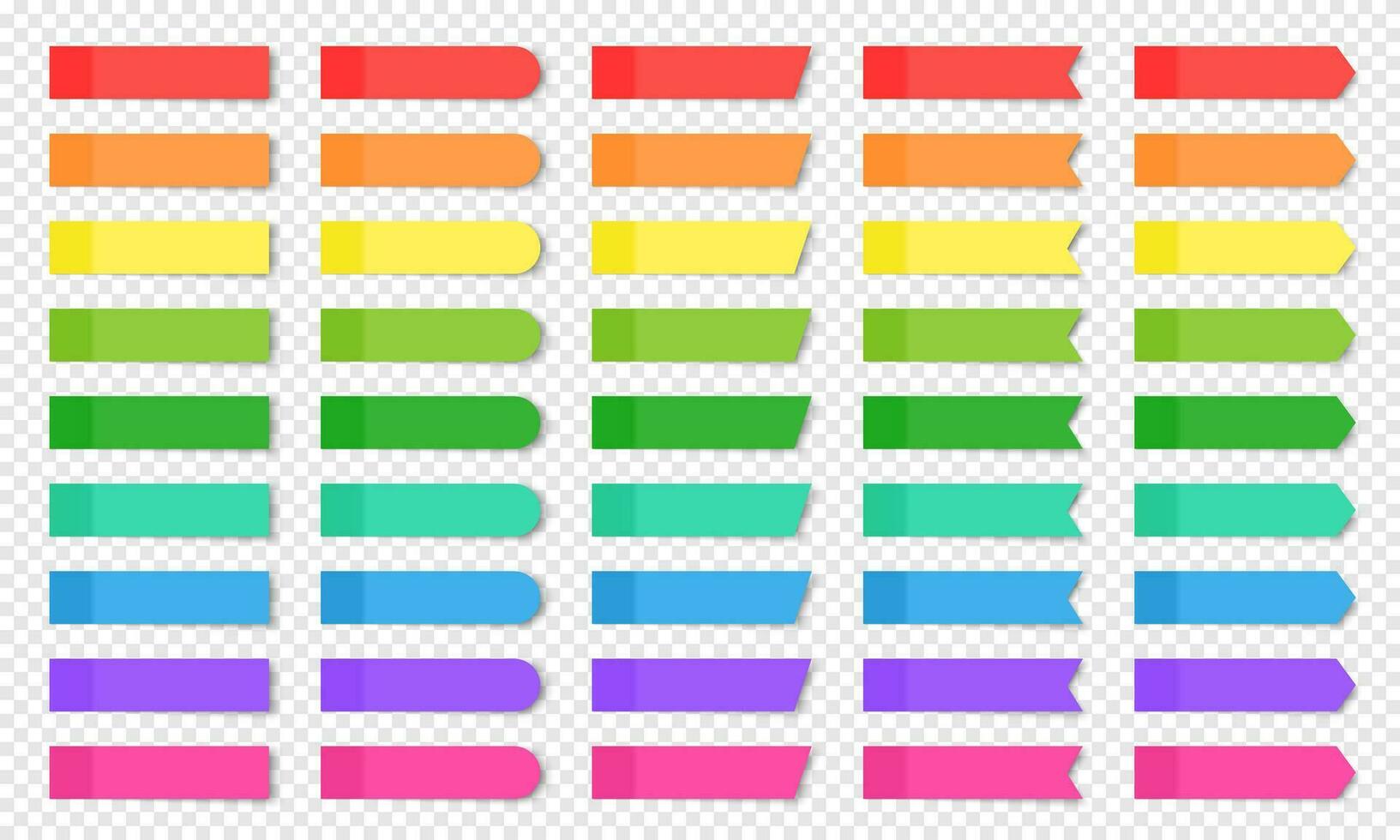 conjunto de de colores realista pegajoso notas aislado. vector