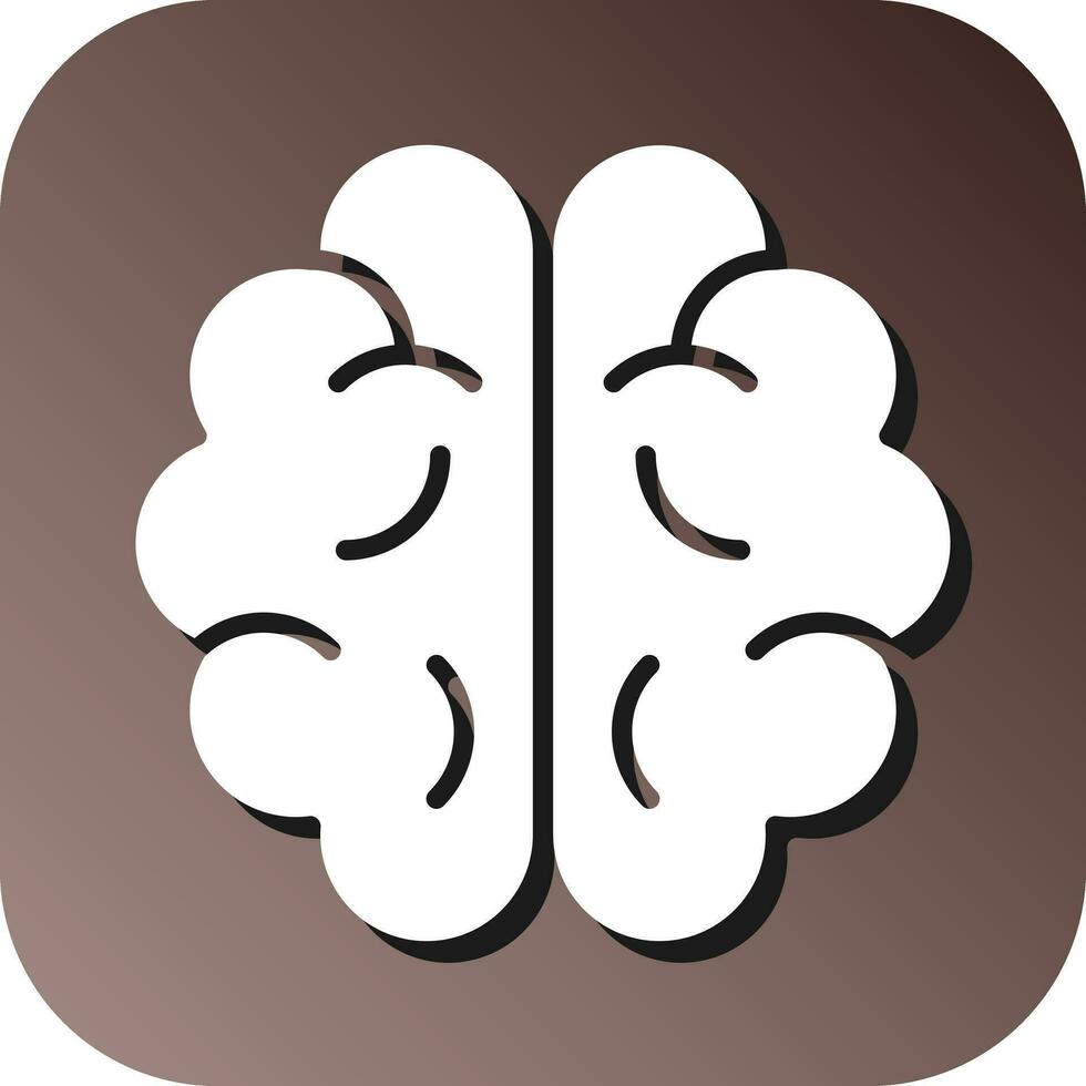 cerebro vector glifo degradado antecedentes icono para personal y comercial usar.