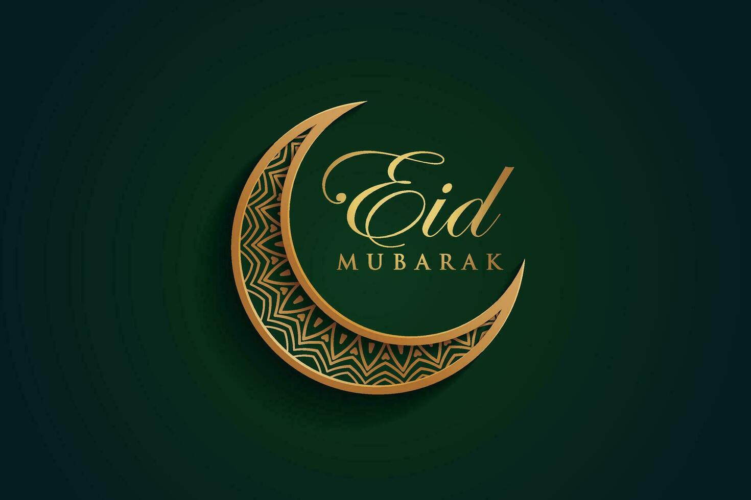 Ramadhan and Eid Mubarak background, moon stars decorative elements vector