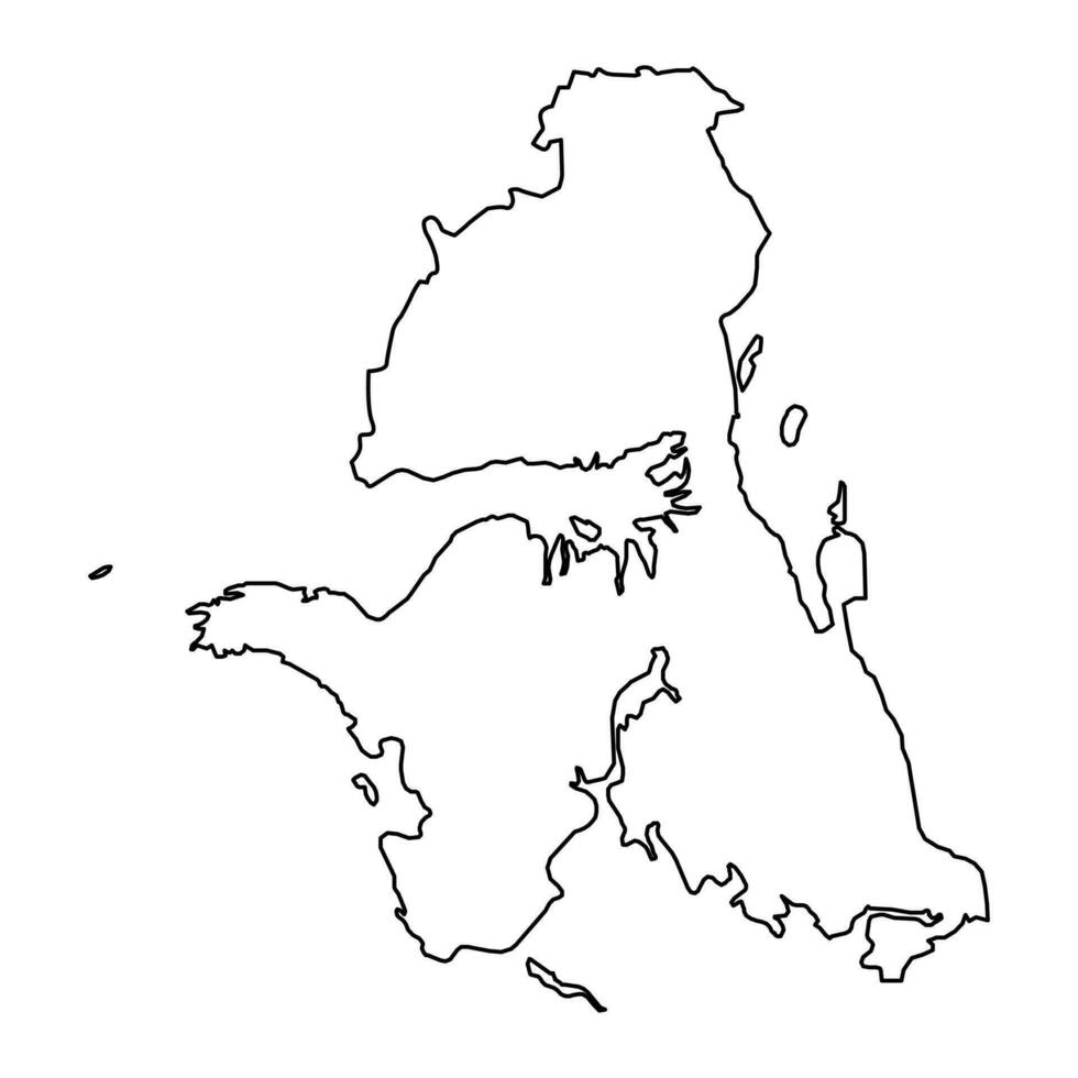 West Papua province map, administrative division of Indonesia. Vector illustration.