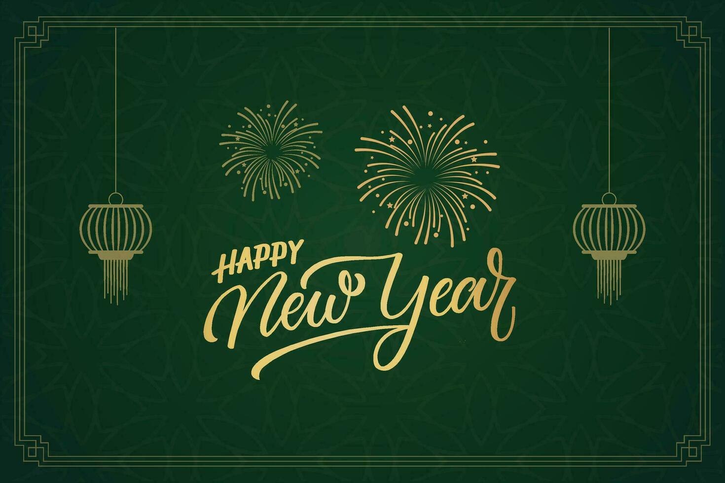 2024 new year background fireworks vector