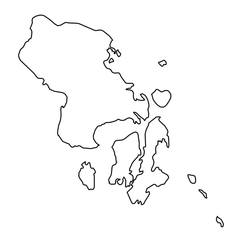 Sureste sulawesi provincia mapa, administrativo división de Indonesia. vector ilustración.