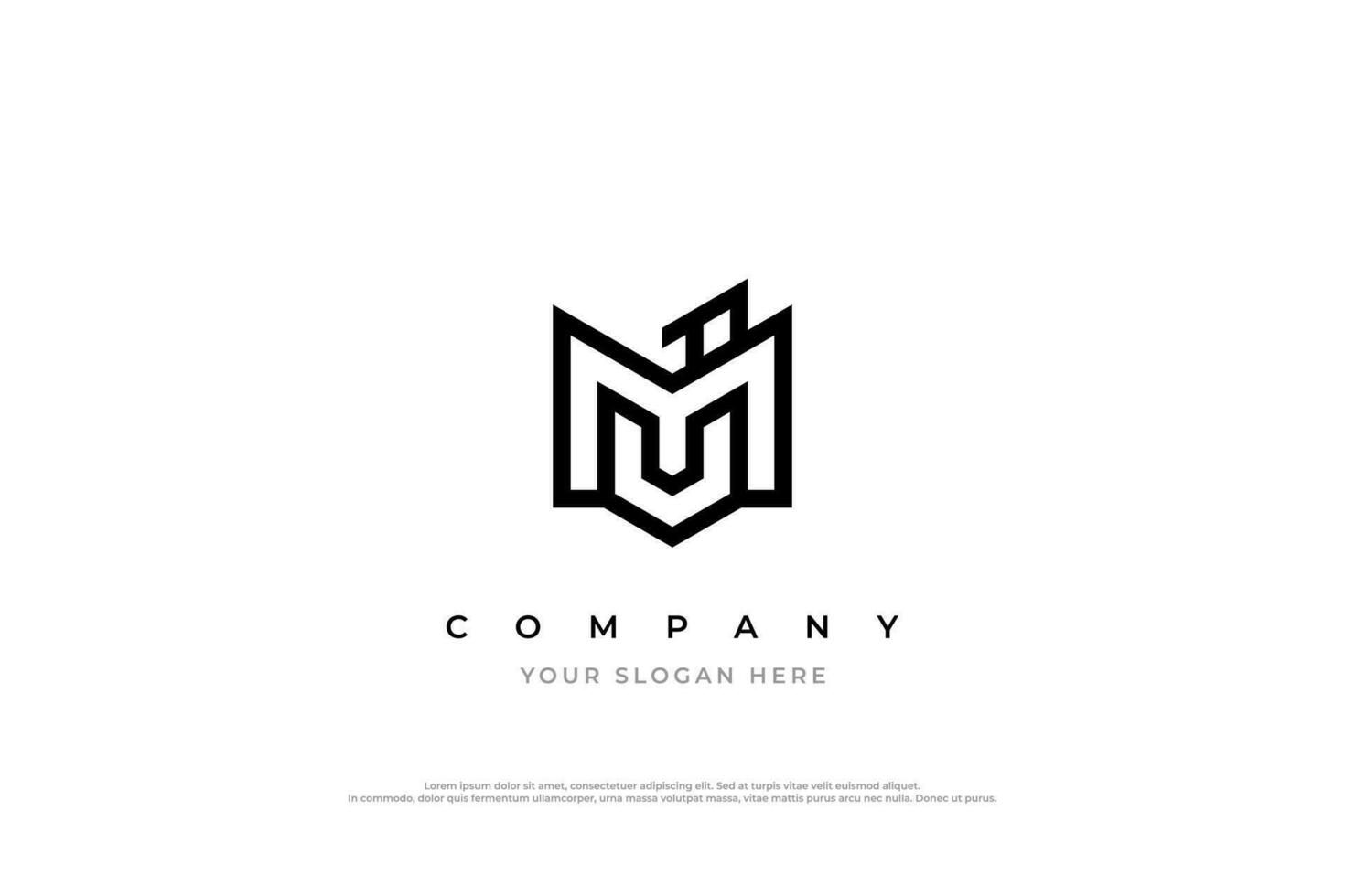 Letter JM Logo or MJ Monogram Logo Design vector