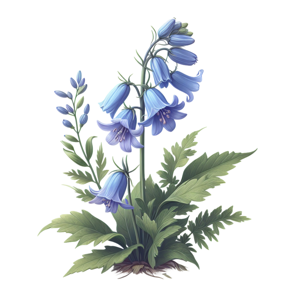 AI generated Bluebell Flowers Transparent Background Images png
