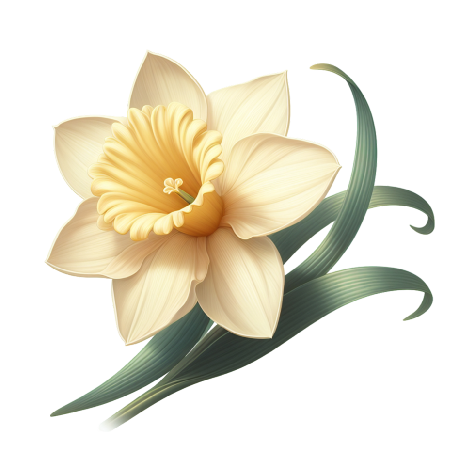 AI generated Daffodil Flowers Transparent Background Images png