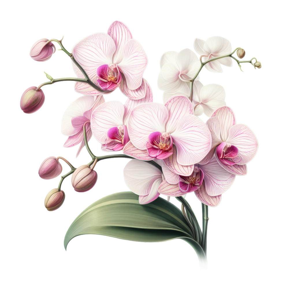 ai gerado orquídea flor png