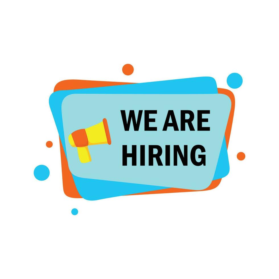 we are hiring banner design. search employee template illustration. vector