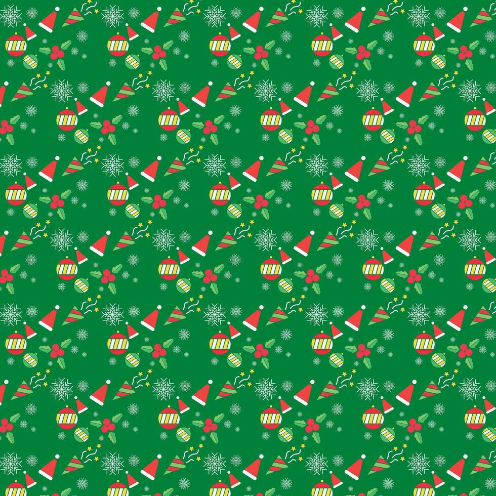 Draw seamless pattern for chrismast vector