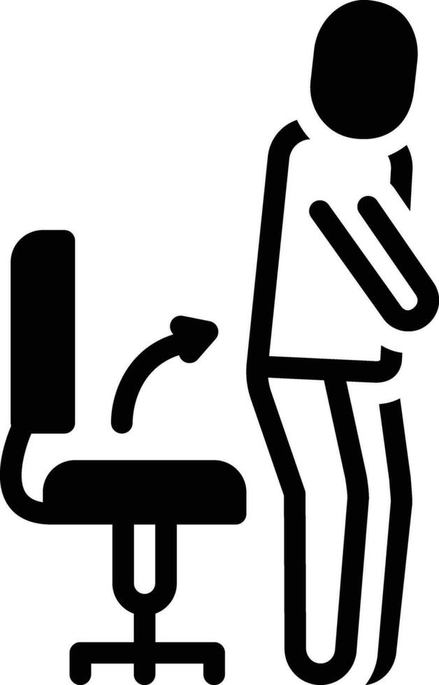 Solid icon for stood vector
