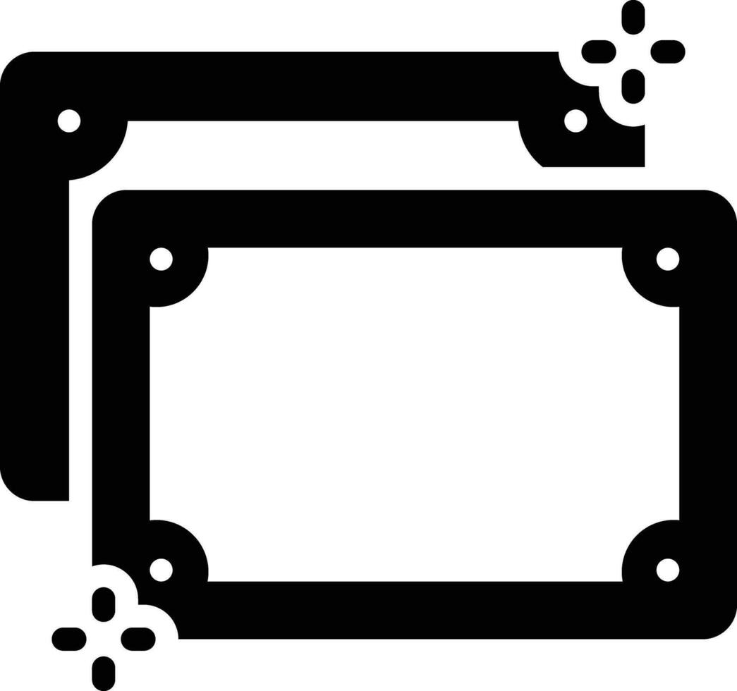 Solid icon for frames vector