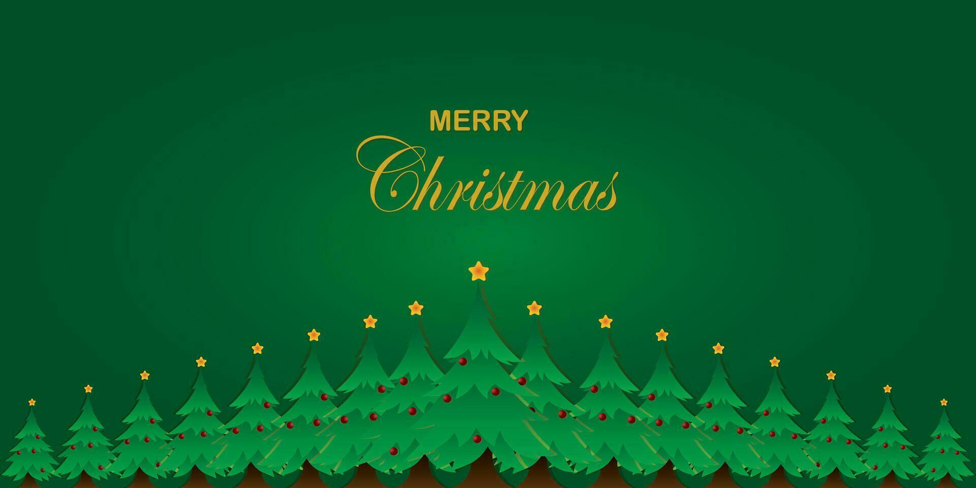 Christmas tree background vector illustration design with stars and red ball decorations suitable for christmas theme.
