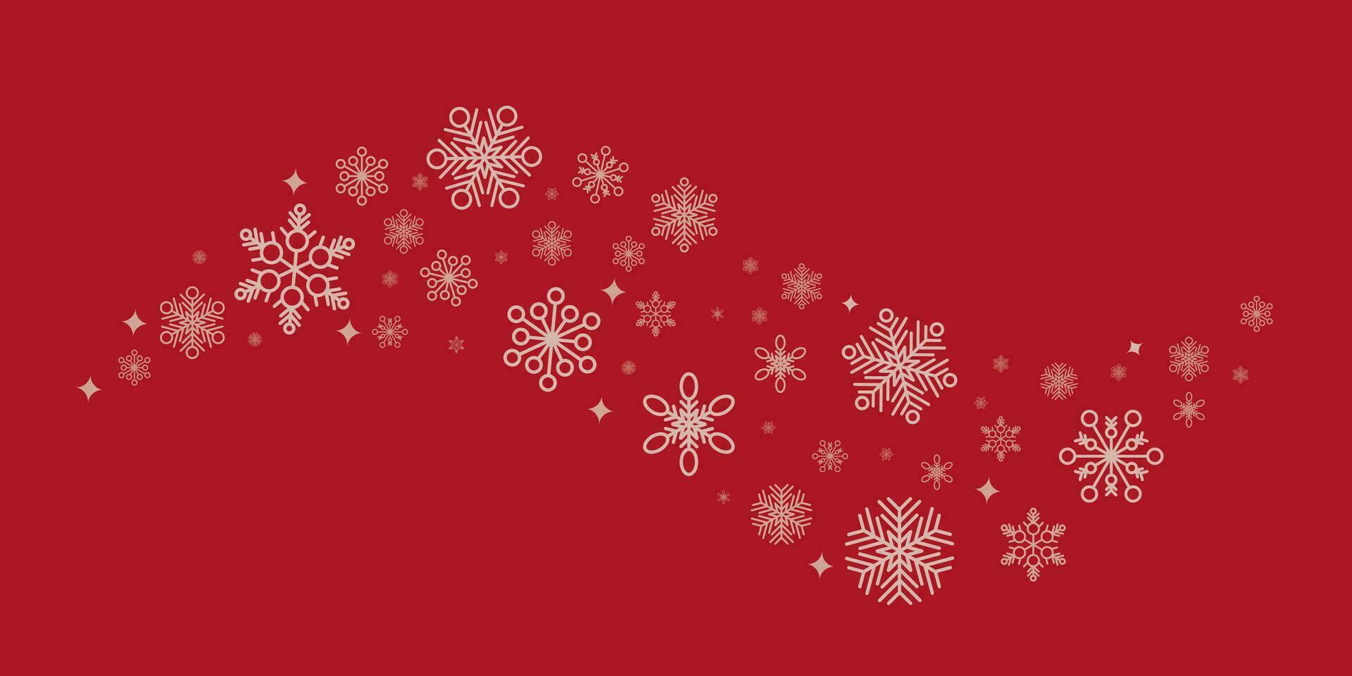 invierno y Navidad antecedentes vector diseño con copos de nieve con copyspace