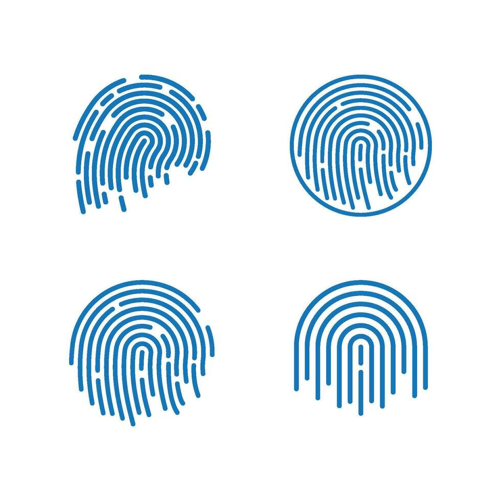 Fingerprint logo icon vector