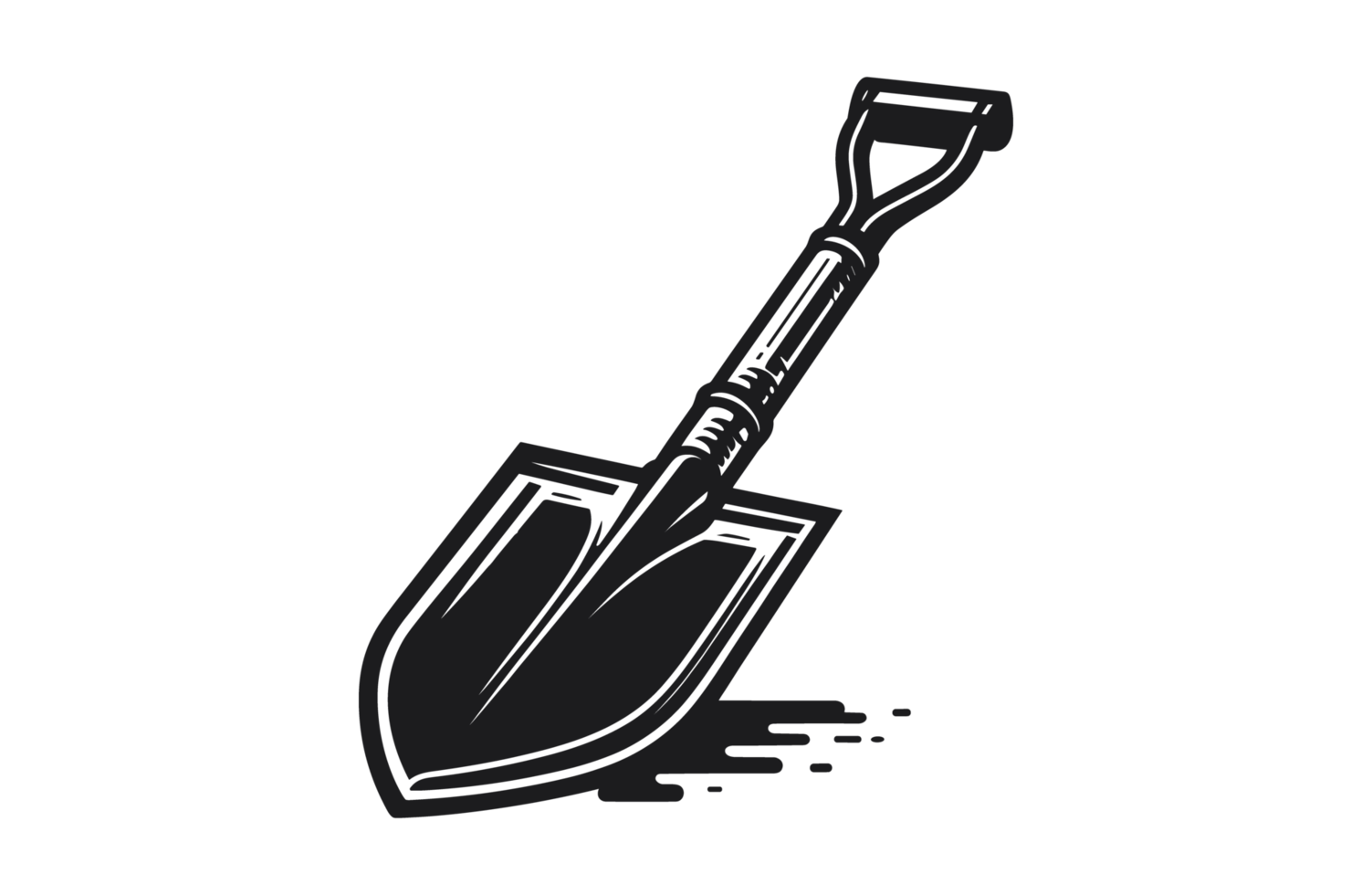 AI generated Shovel Farm Tools Illustration Silhouette PNG File