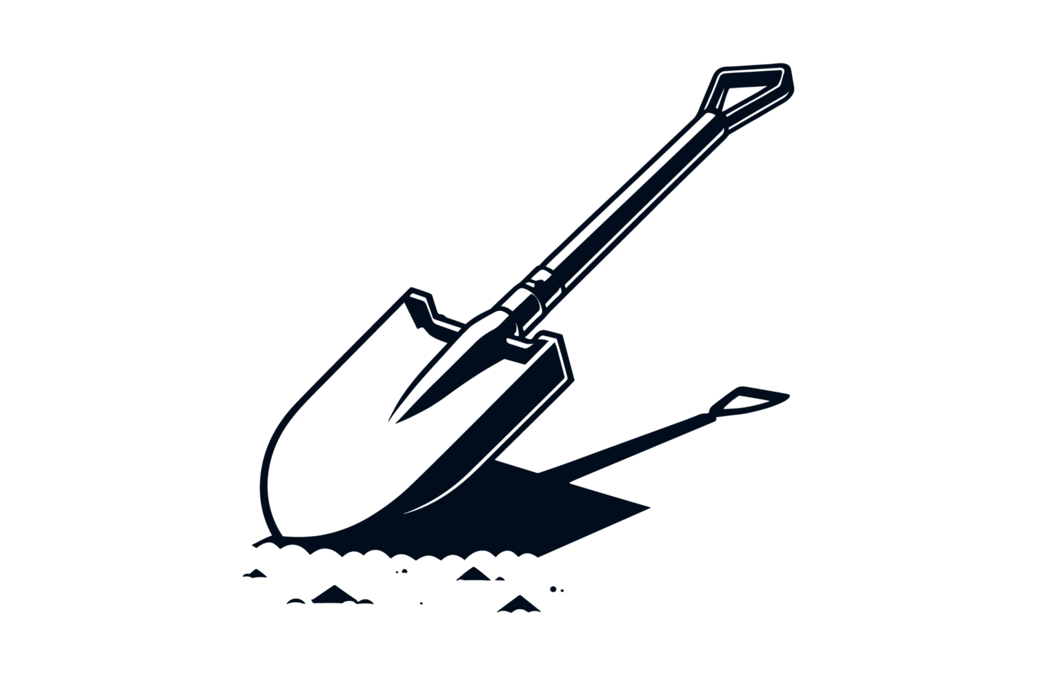 AI generated Shovel Farm Tools Illustration Silhouette PNG File