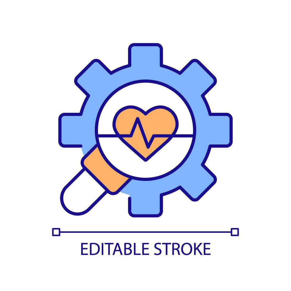 2D editable training icon representing health interoperability resources, isolated vector, multicolor thin line illustration. vector