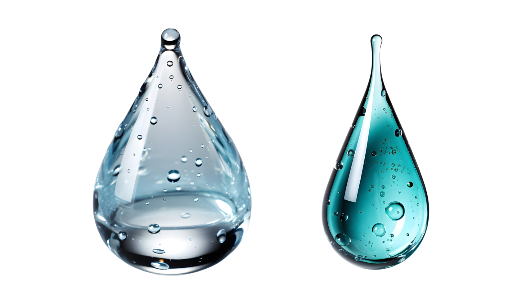 AI generated Macro of Fresh Water Droplets png