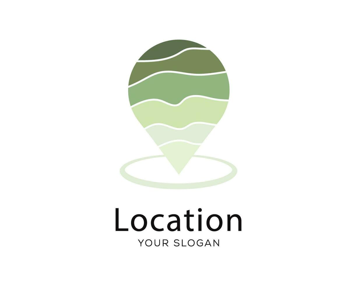 Technology vector location logo design