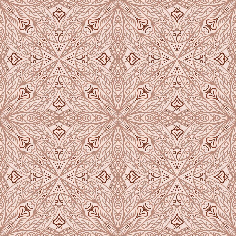 real damasco sin costura modelo. oriental tradicional lujo antecedentes. sutil beige ornamento, repetir losas, moderno diseño para textil, tela, fondo de pantalla. vector