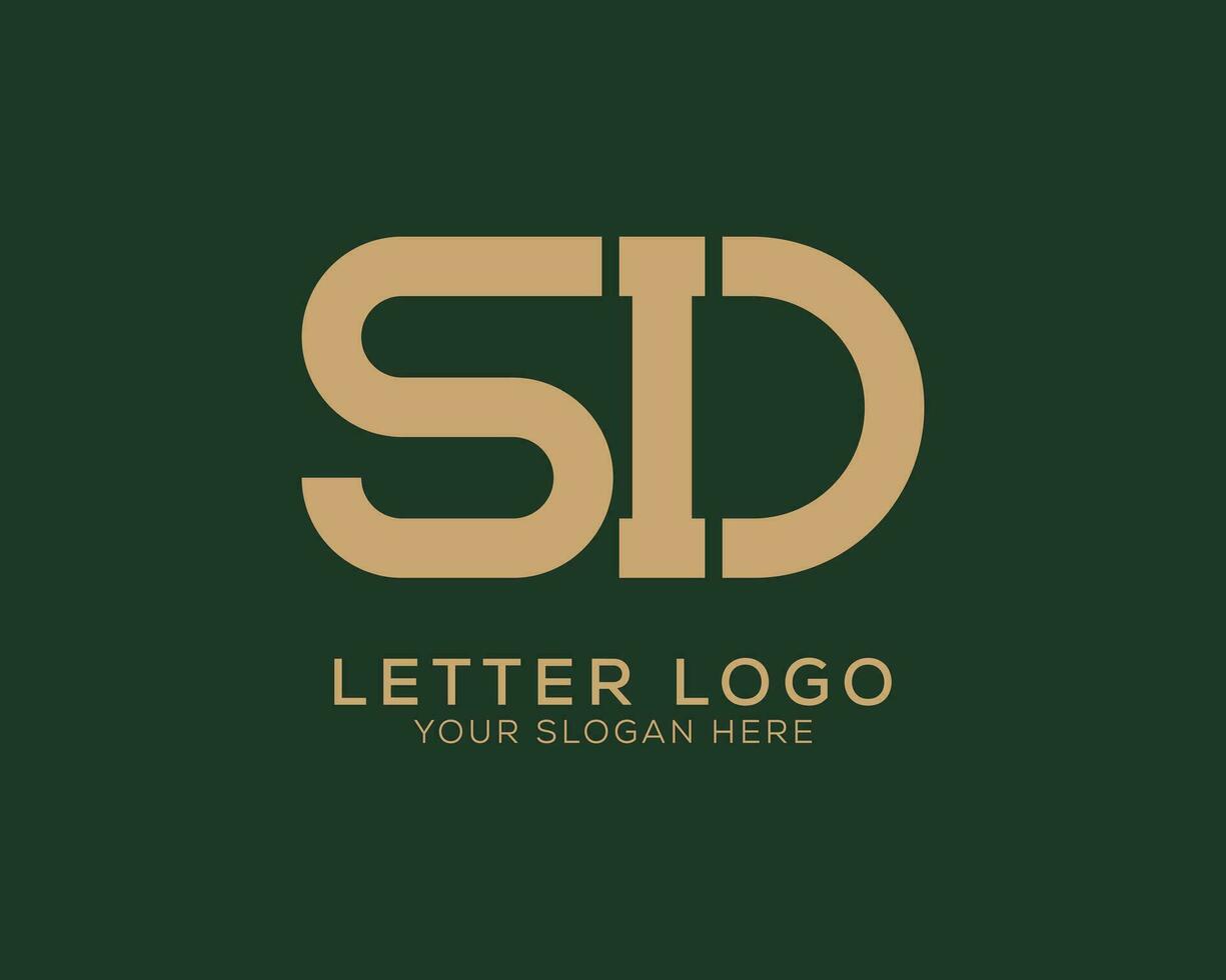 Letter sid logo design vector