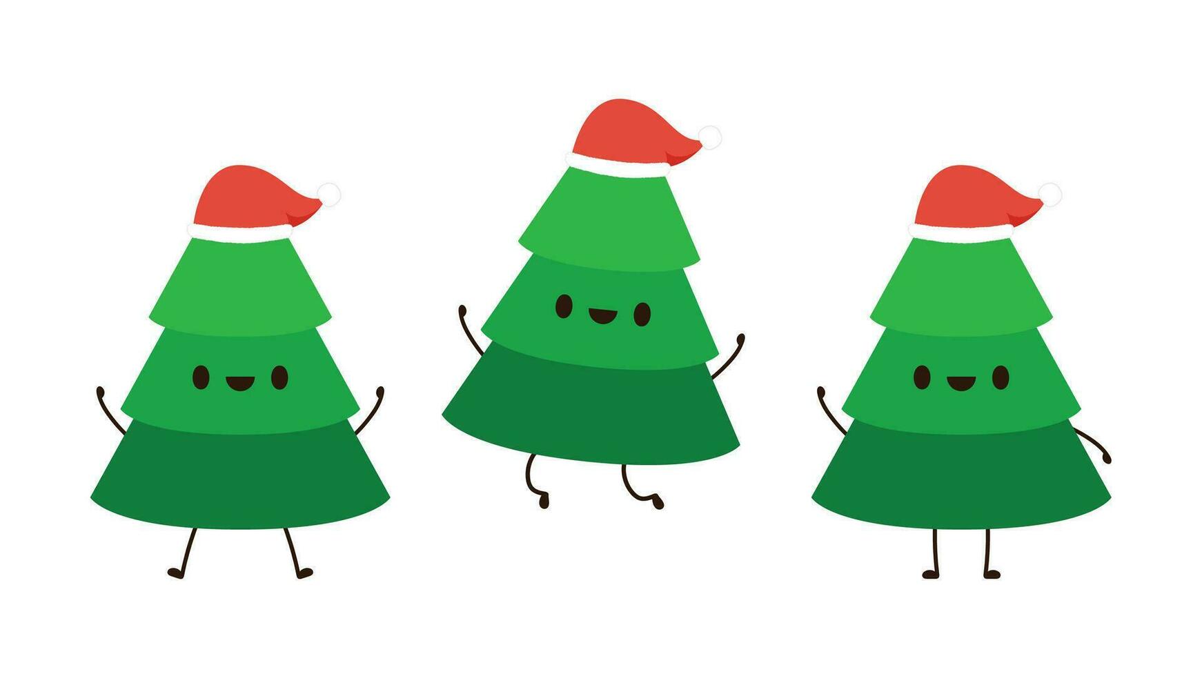 Christmas tree character design. Christmas tree  vector. vector