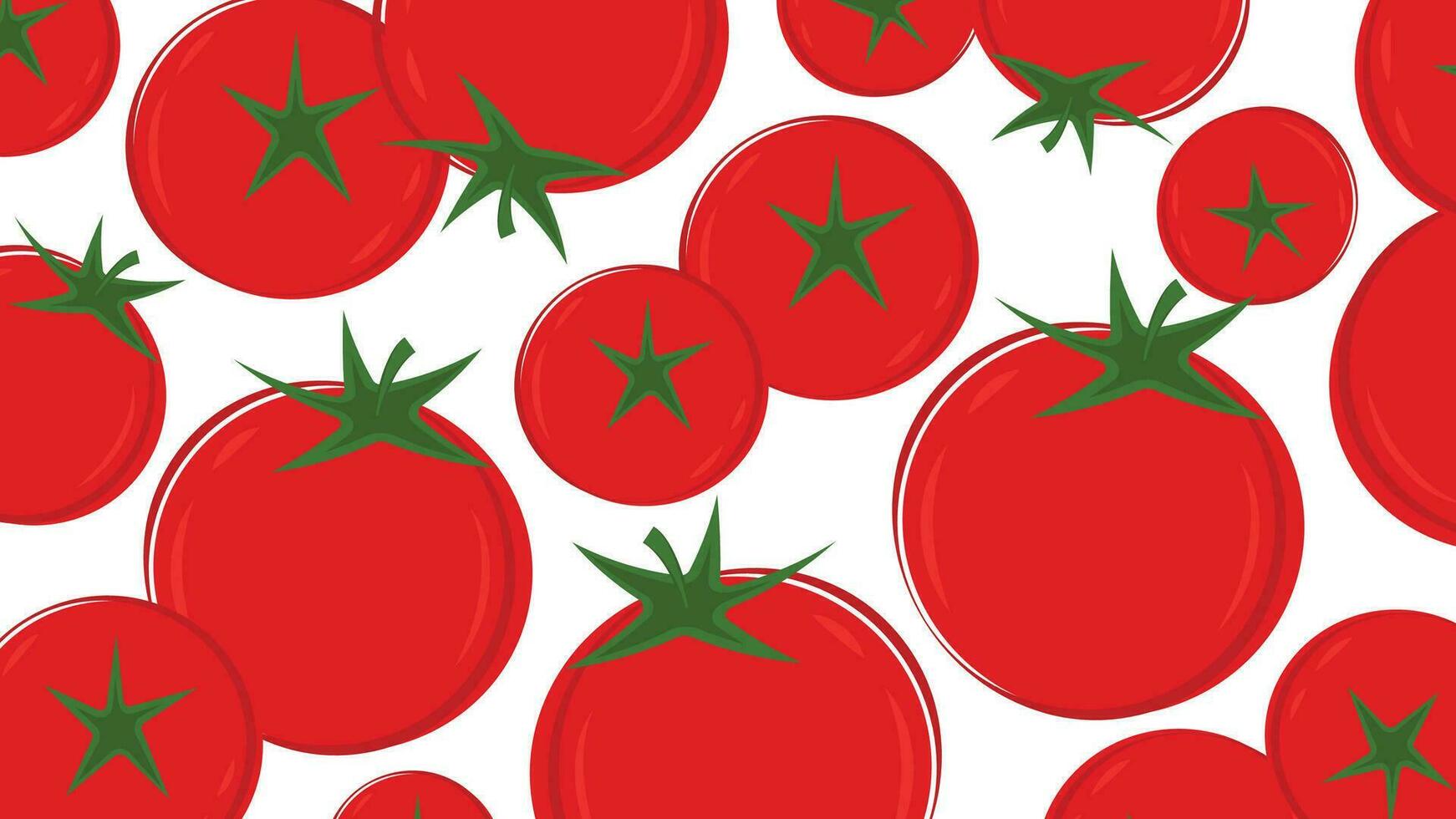 Tomato on white background. Vector illustration of fresh tomato.