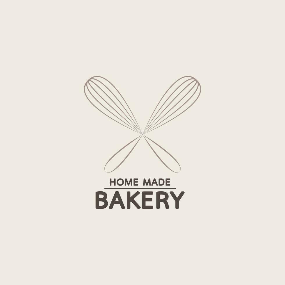 Bakery logo design. Bakery sign vector. Whisk logo design. vector