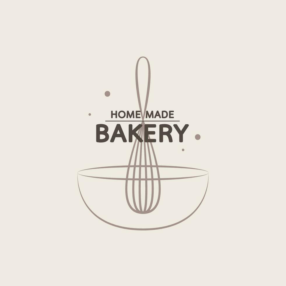 Bakery logo design. Bakery sign vector. Whisk logo design. vector