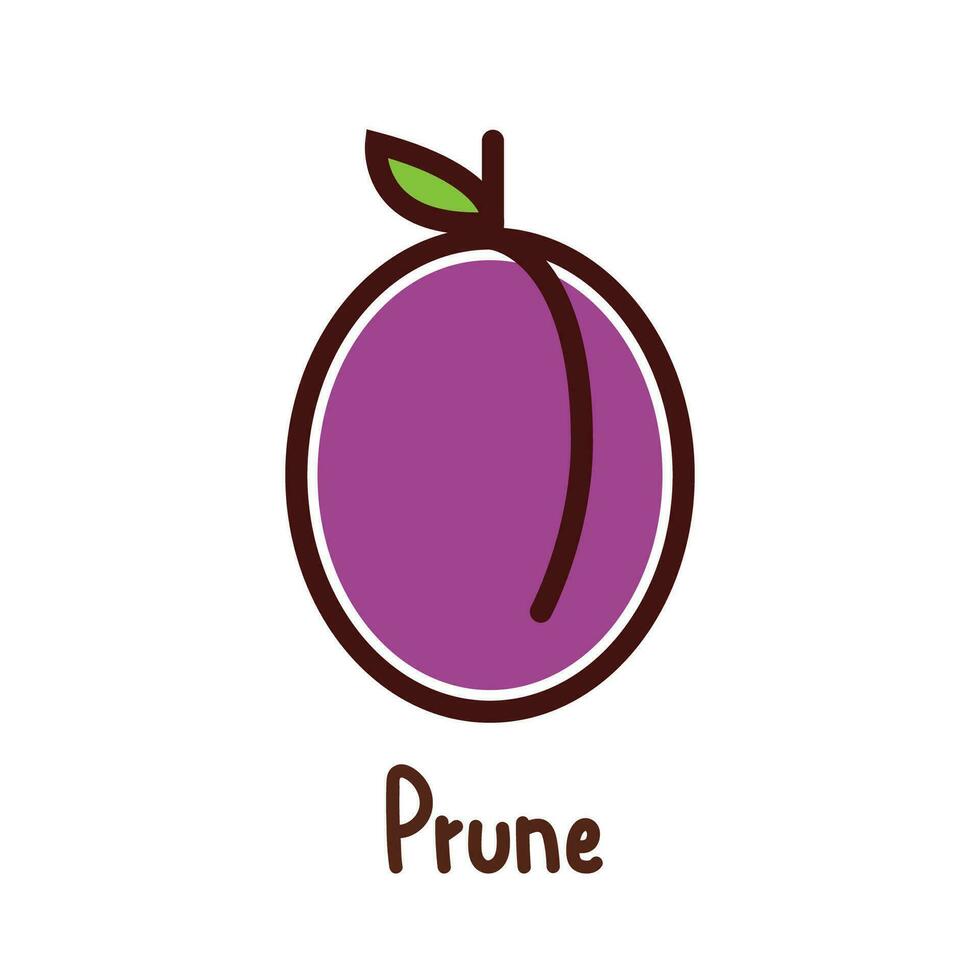 Prunes cartoon vector. symbol. logo design. vector