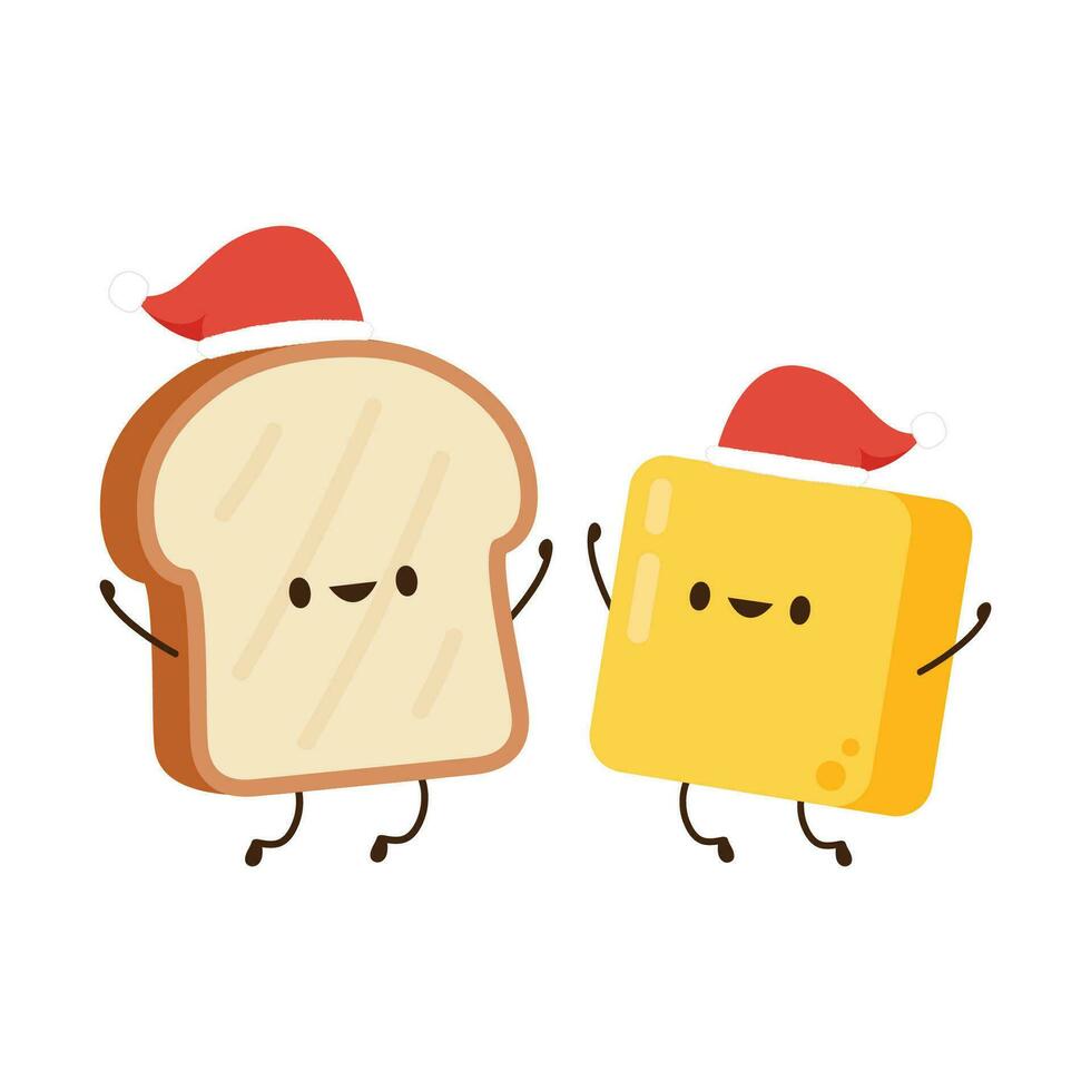 Bread and Butter character design. bread vector. vector