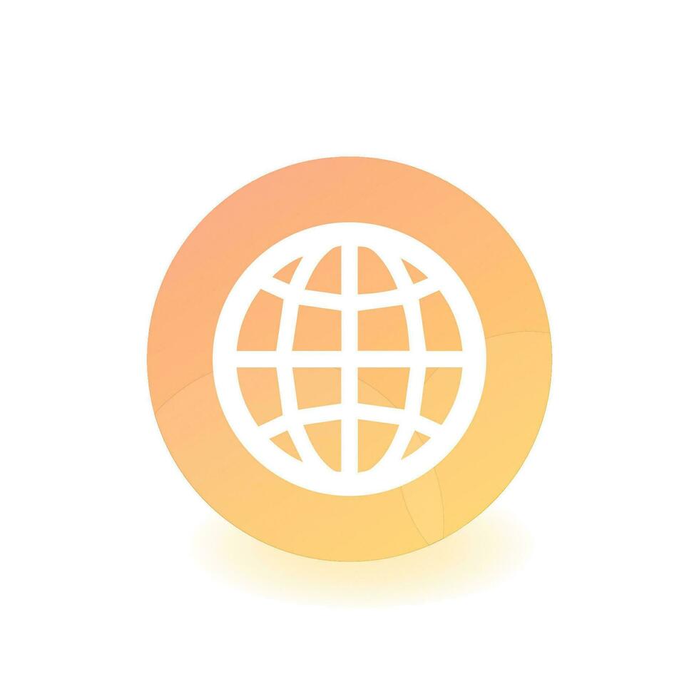 Internet Icon button gradient Design template vector