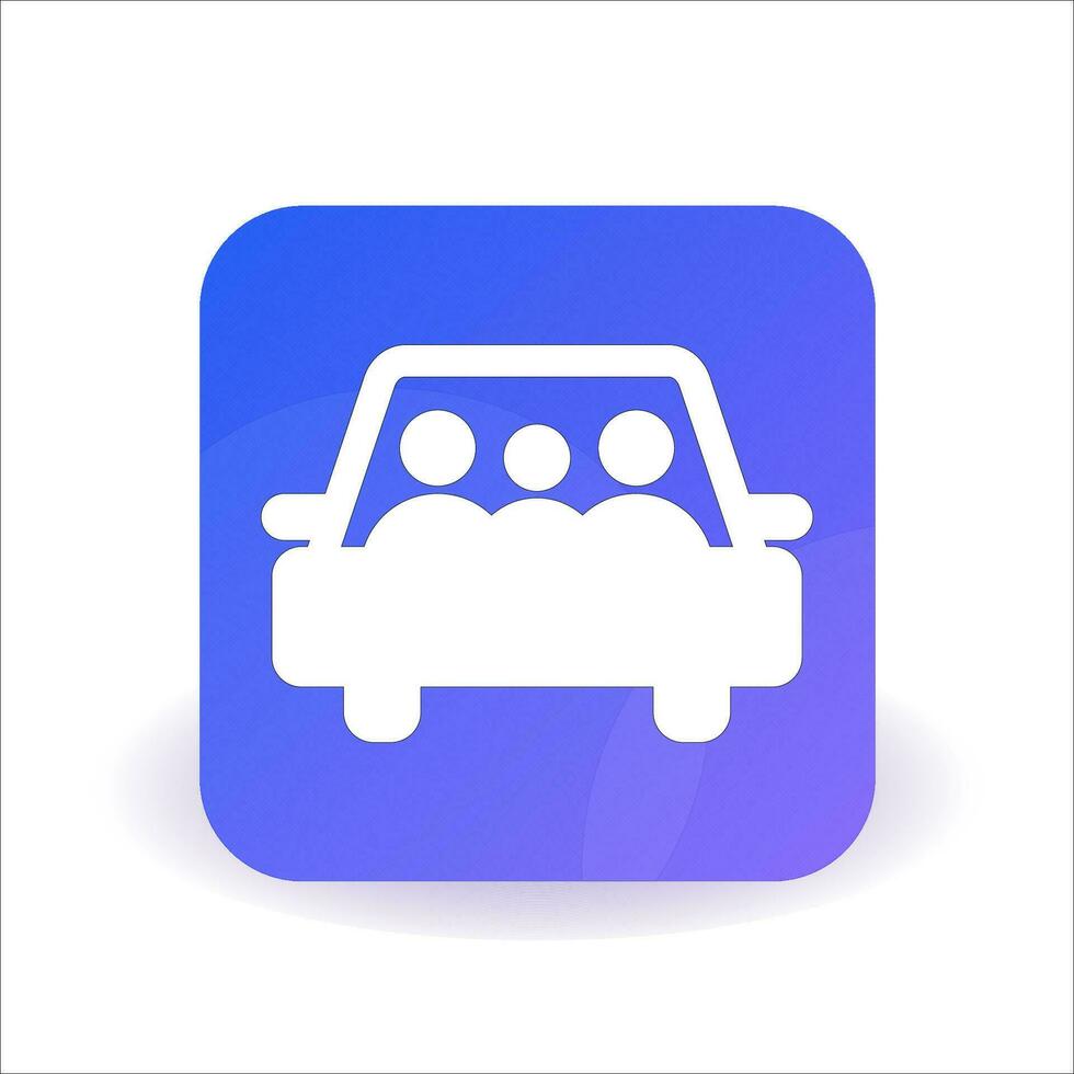 Ride sharing icon button, car sharing icon concept on white background vector