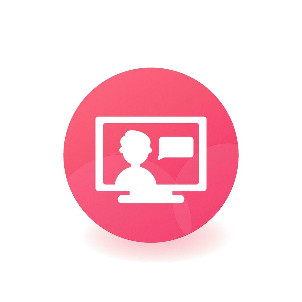 online consulting Icon button gradient Design template vector