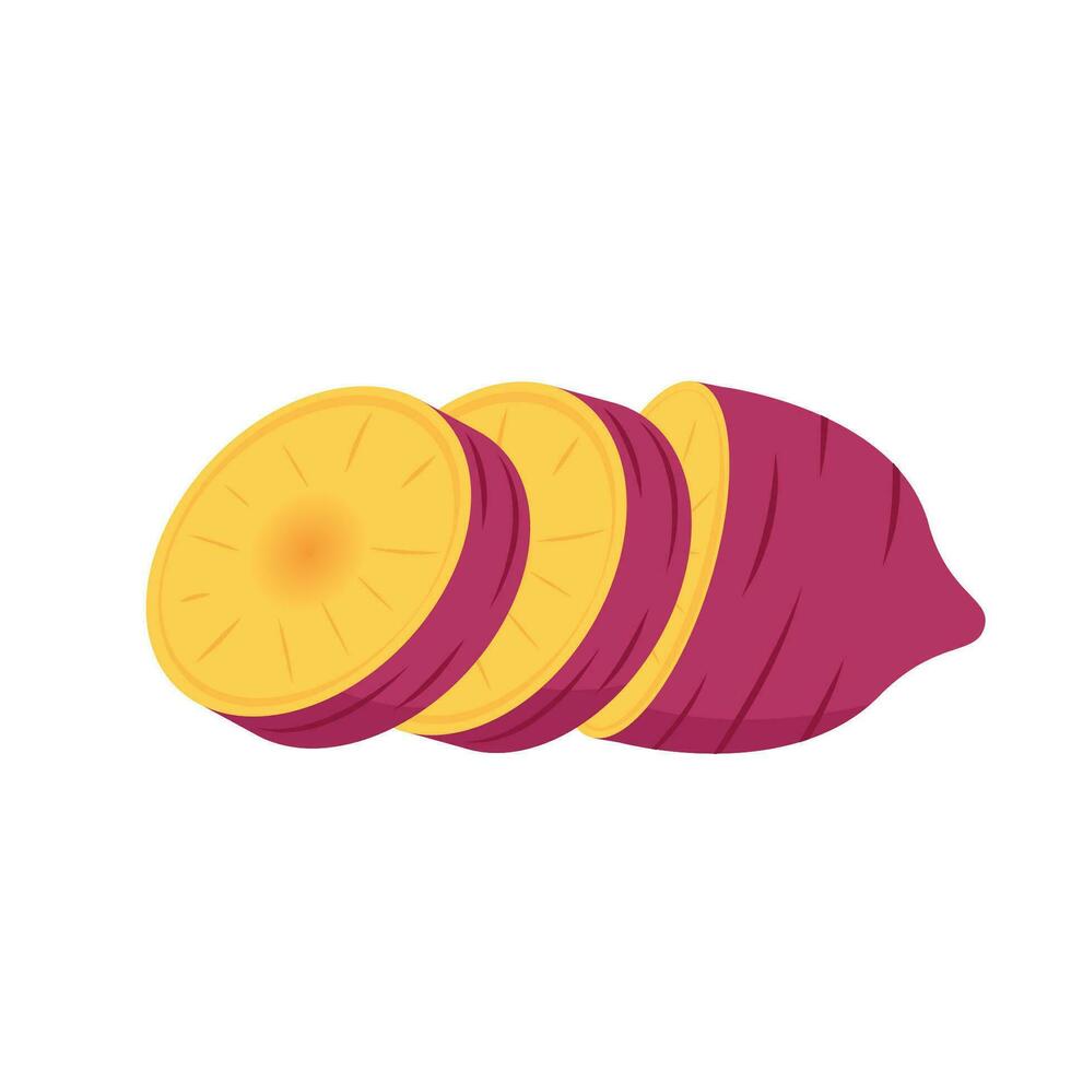 Roasted sweet potato. Roasted sweet potato logo design. Japanese Sweet potato. vector