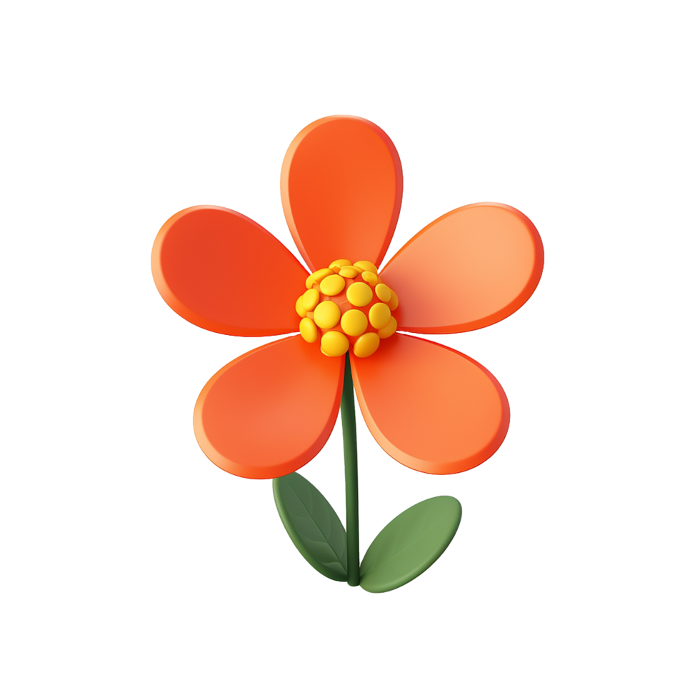 AI generated Flower icon png isolated on transparent background