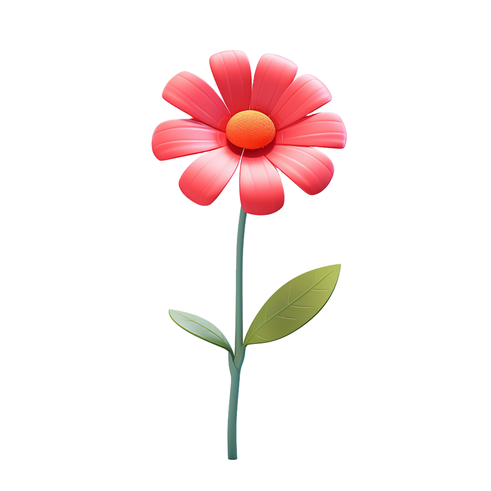 AI generated Flower icon png isolated on transparent background