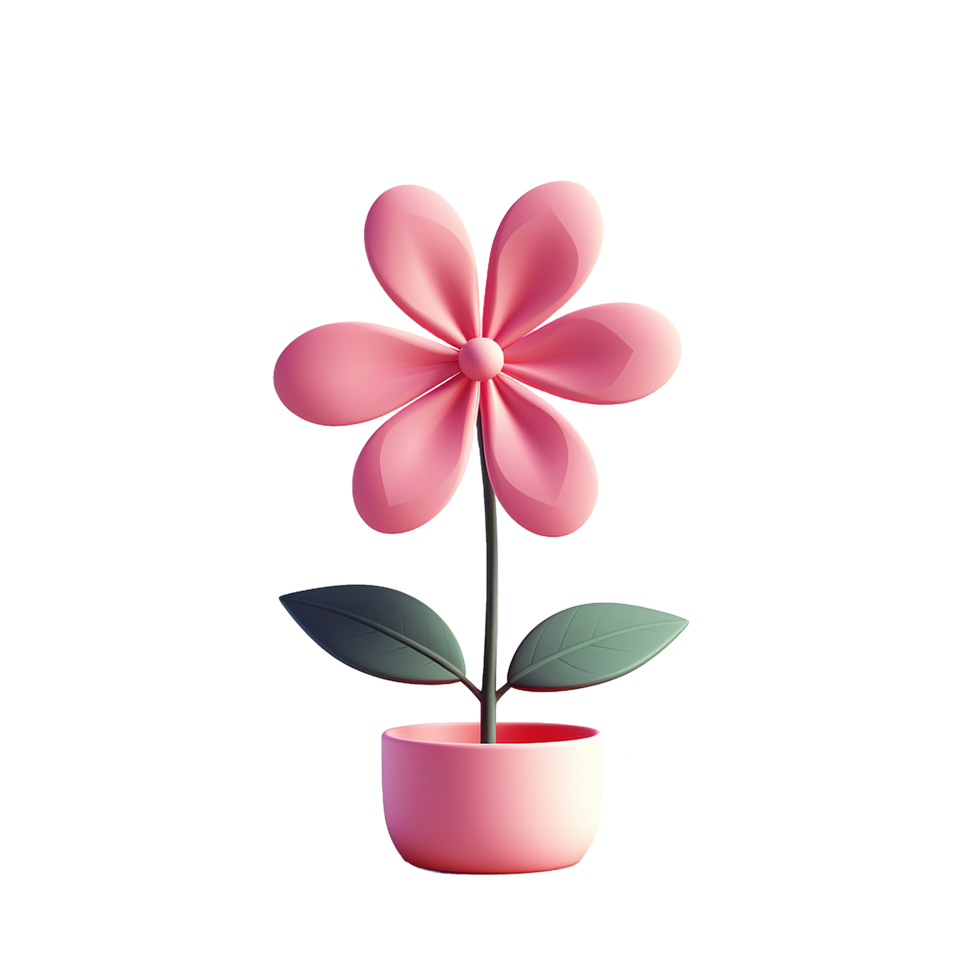 AI generated Flower icon png isolated on transparent background