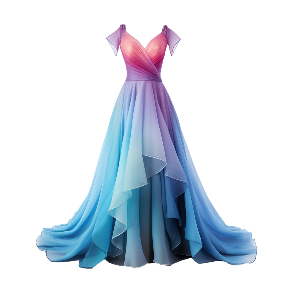AI generated Woman dress isolated on transparent background created with generative ai png
