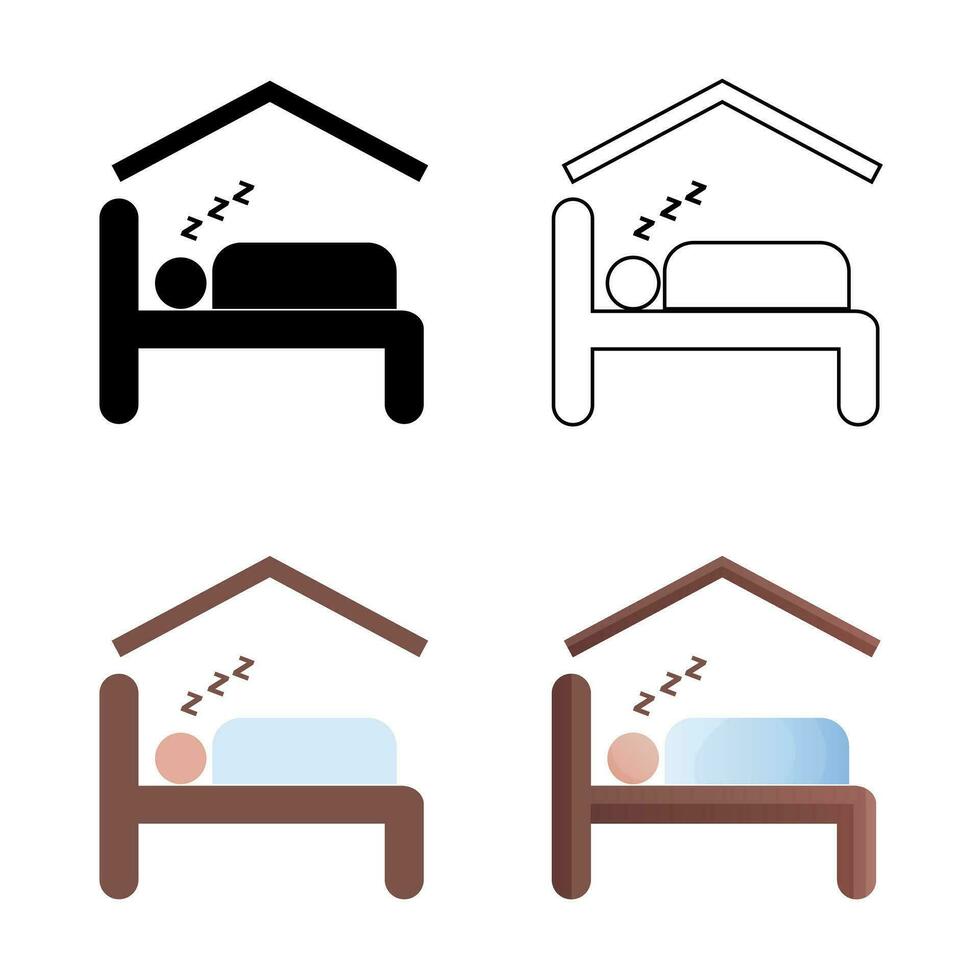 place to sleep icon and symbol. a set of speakers a place to sleep vector