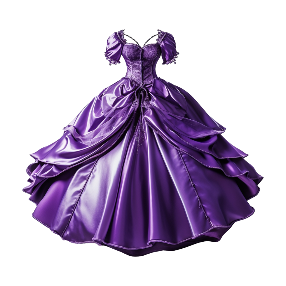 ai généré Princesse robe isolé sur transparent Contexte png