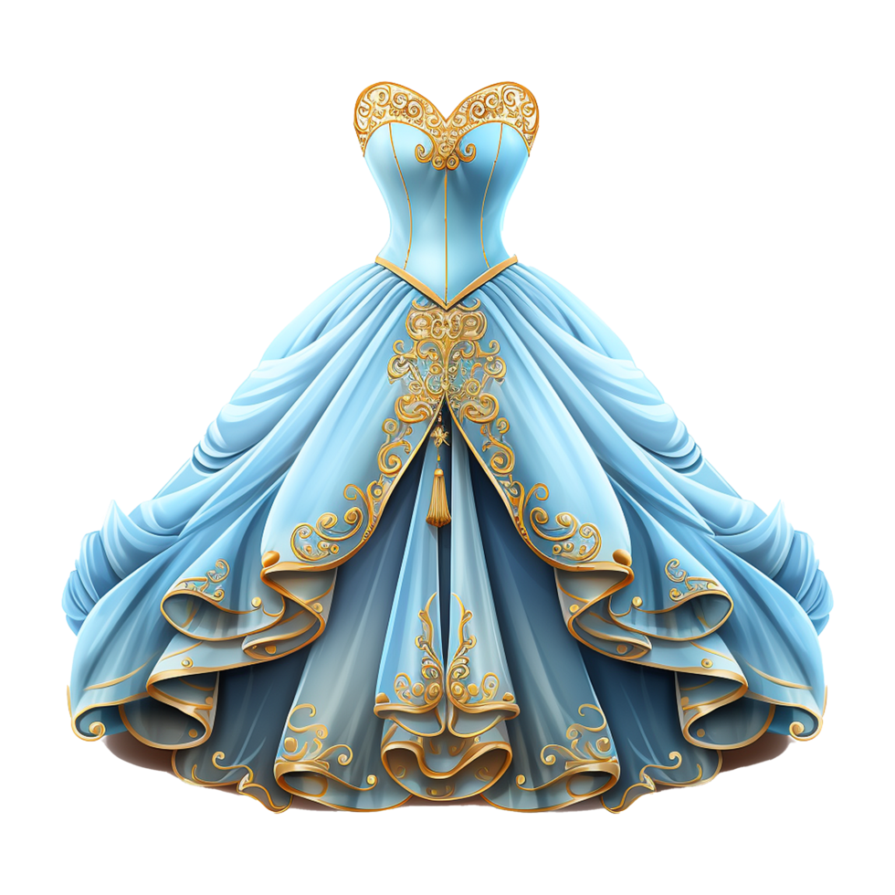 AI generated Princess dress isolated on transparent background png