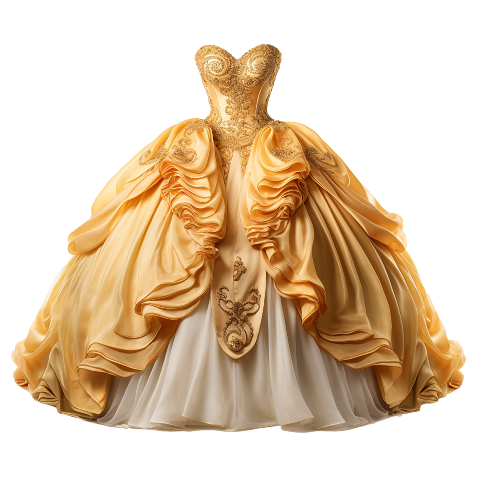 ai generiert Prinzessin Kleid isoliert auf transparent Hintergrund png