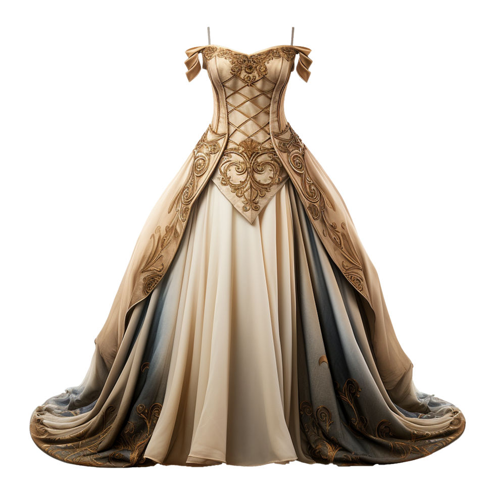 AI generated Princess dress isolated on transparent background png