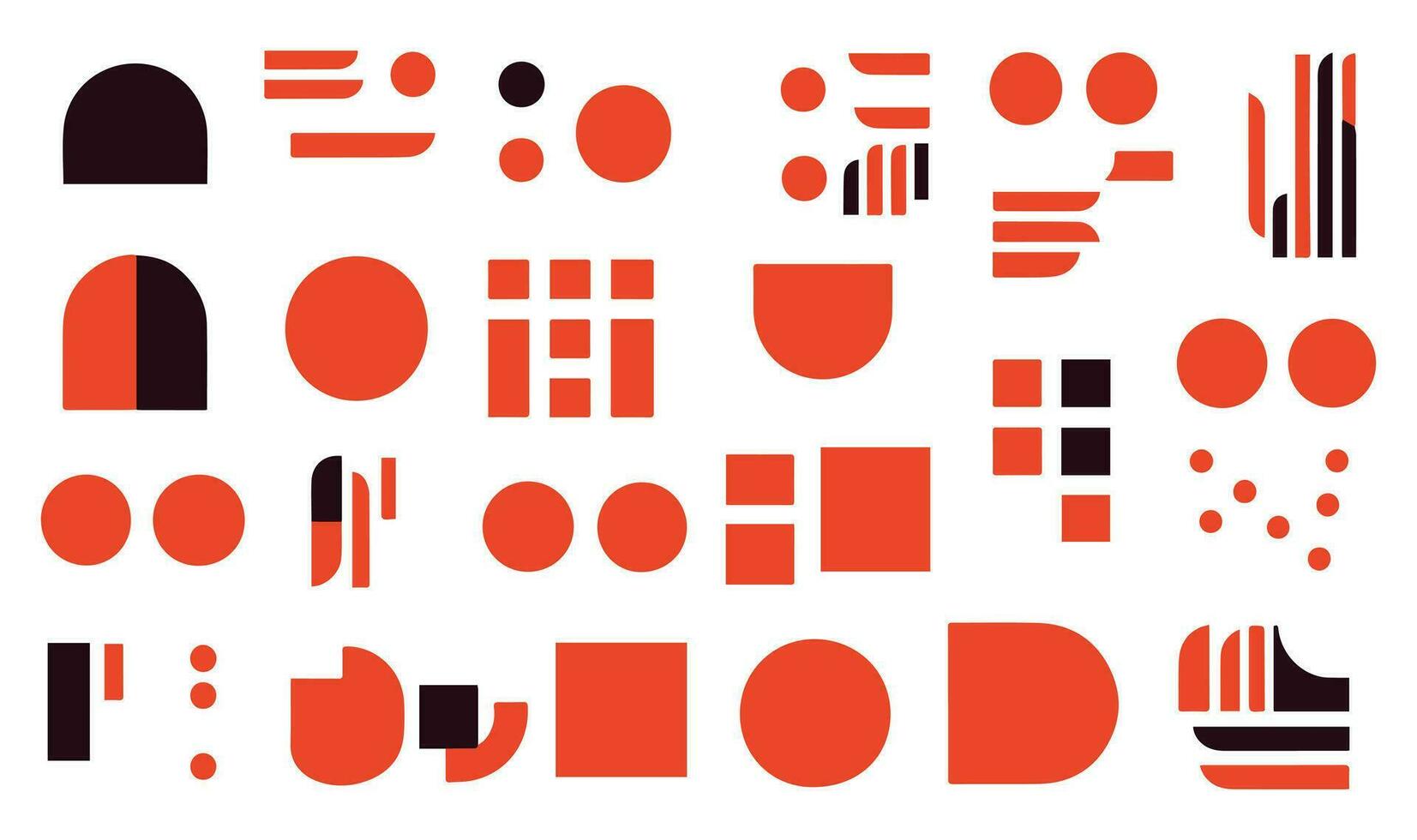 Abstract geometric shapes set. Vector illustration in flat style for your design.