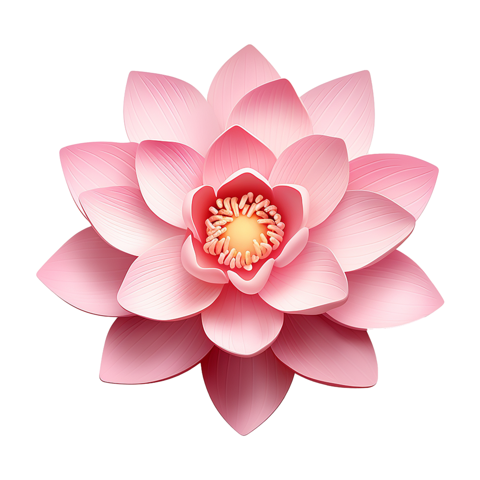 ai genererad lotus blomma isolerat på transparent bakgrund png