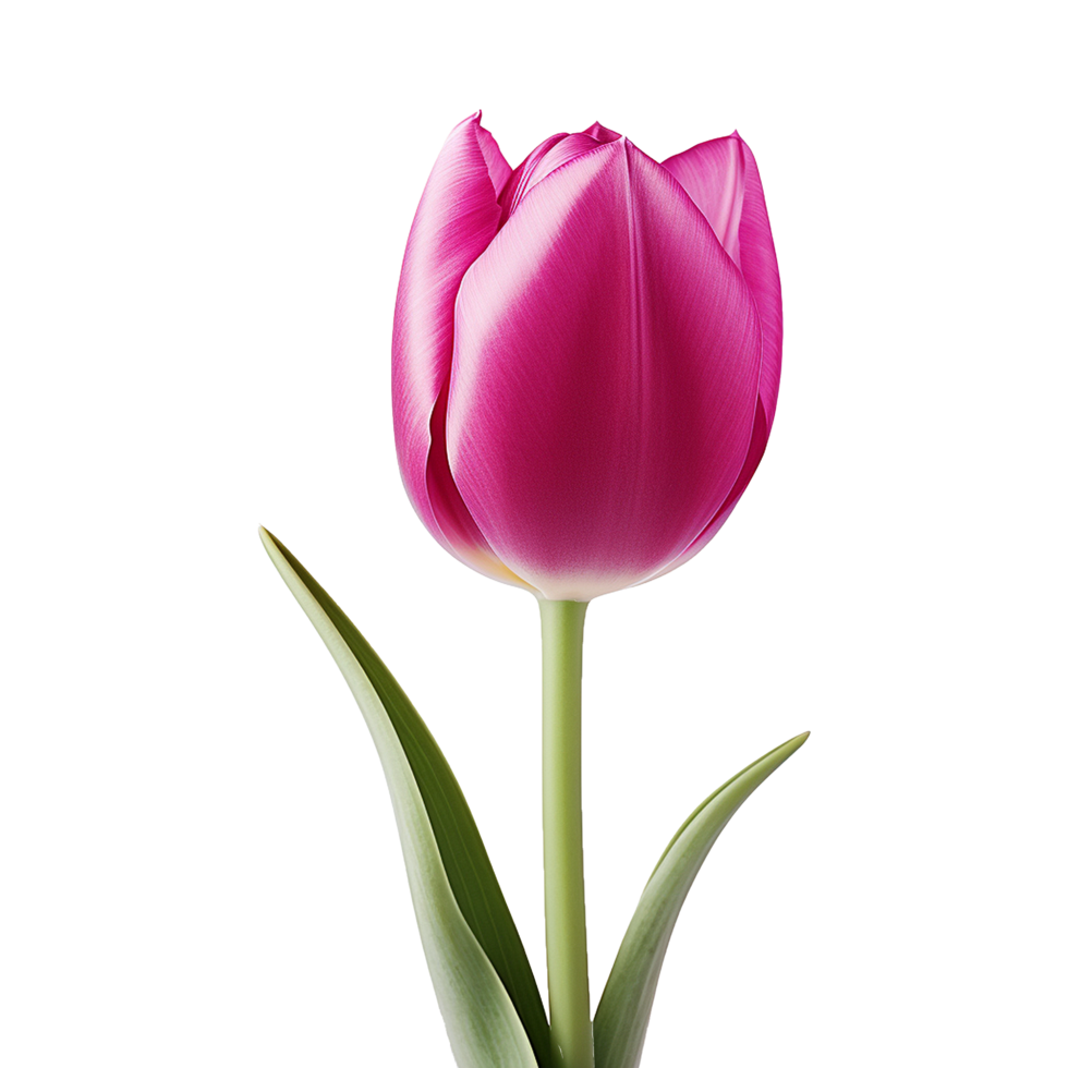 AI generated Magenta tulip isolated on transparent background png