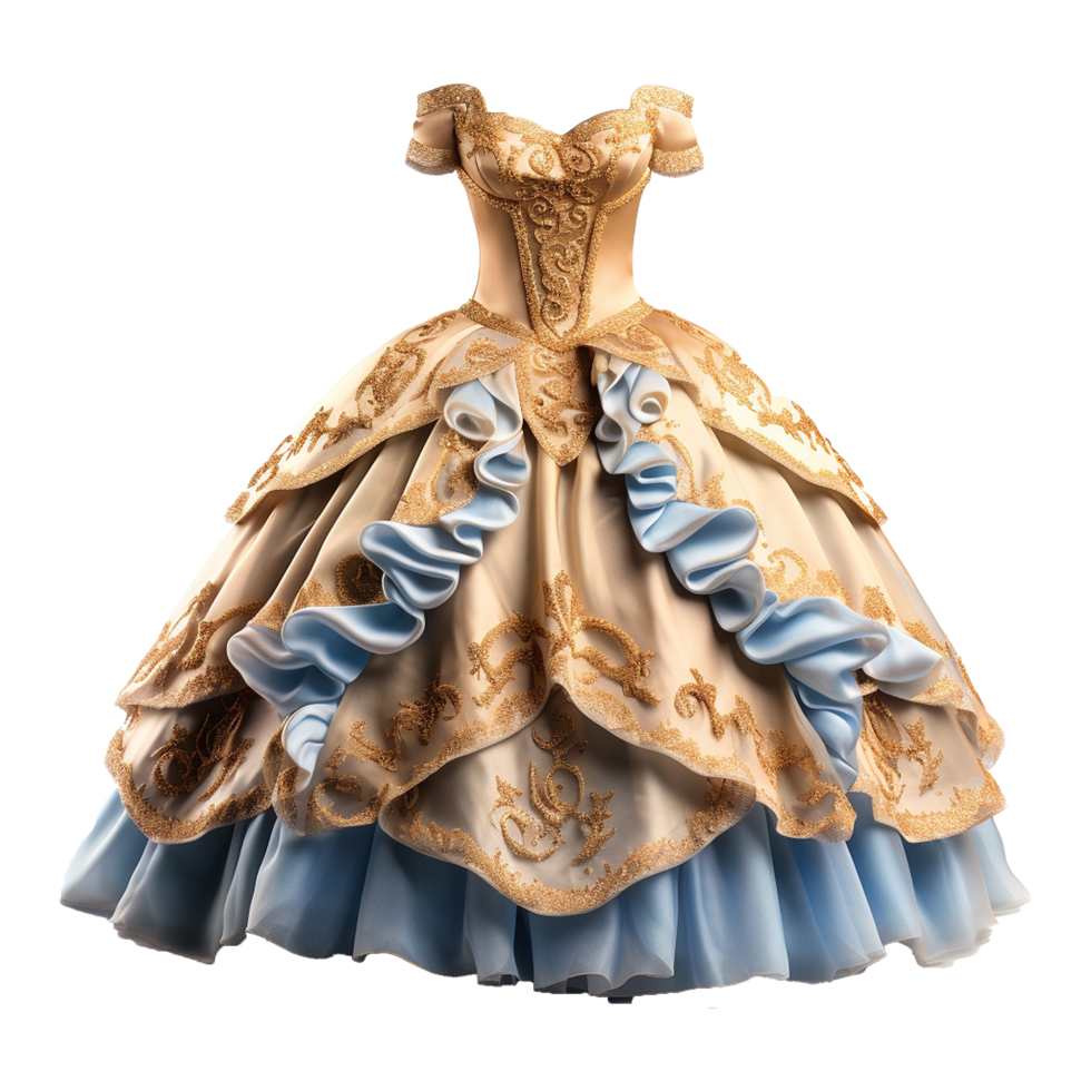 ai generiert Prinzessin Kleid isoliert auf transparent Hintergrund png