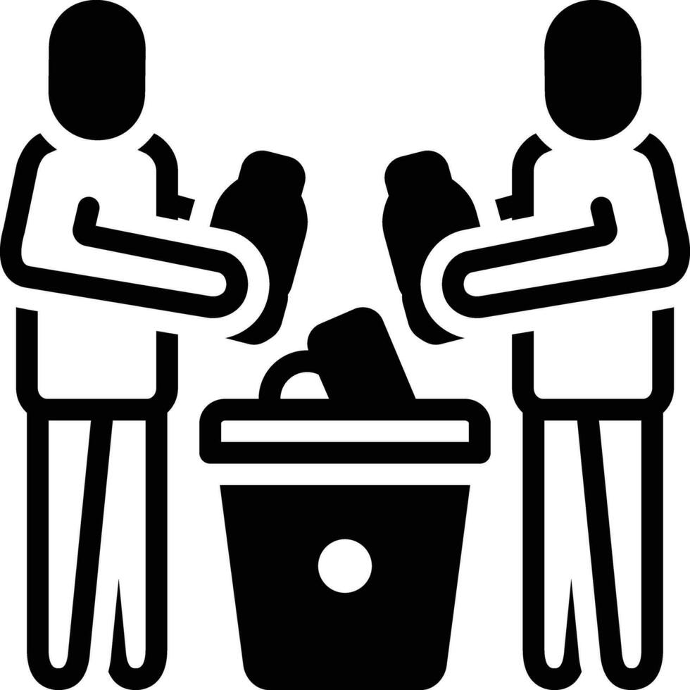 Solid icon for responsibility vector
