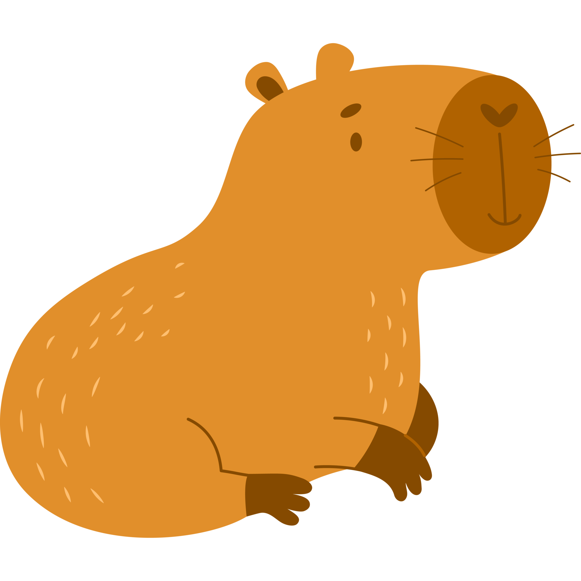 Cute funny capybara 35645909 PNG